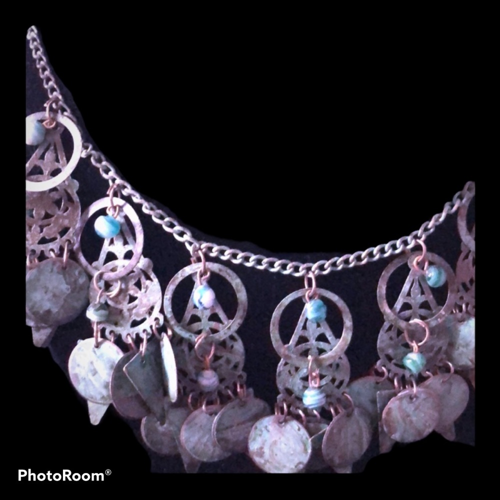 Patina Green‎ Copper Fairycore Boho Necklace - Picture 4 of 5